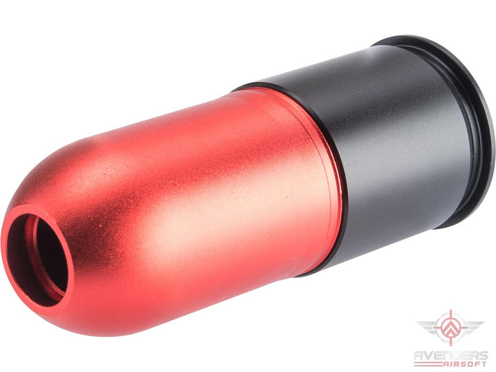 Avengers 40mm Airsoft Gas Grenade Shell (Model: 55rd Multi-Purpose / Red Matte / Single Shell)