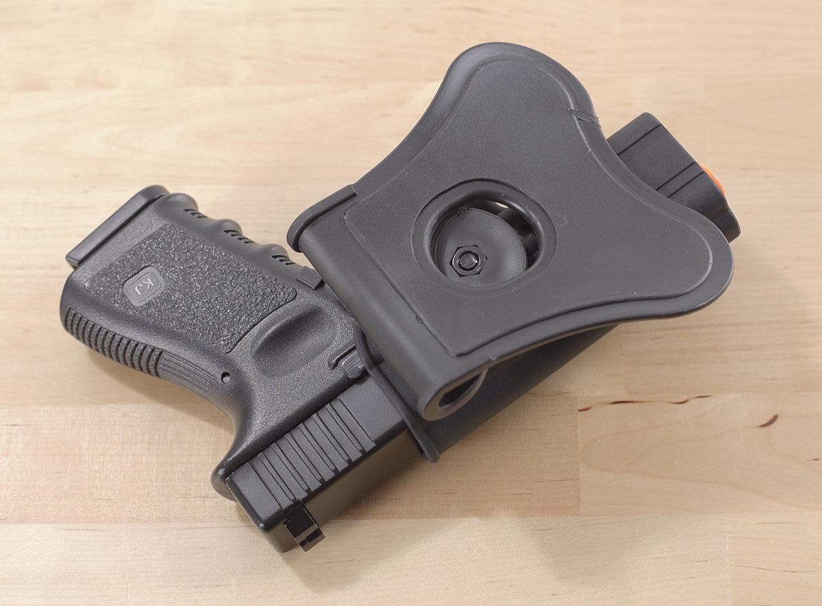 CYTAC Hard Shell Adjustable Airsoft Pistol Holster Right Hand w/ Paddle  Mount