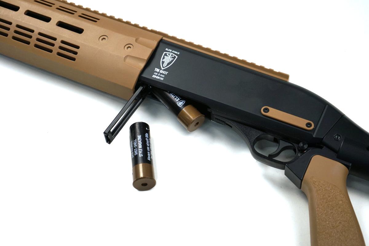 Elite Force Tri-Shot CO2 Gas Shotgun - Tan/Black – Airsoft Atlanta