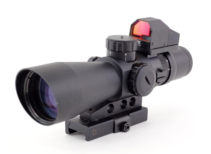 NcSTAR USS Mark III Tactical Mil-Dot 3-9X42/Scope Adaptor Mount/Red Dot Combo