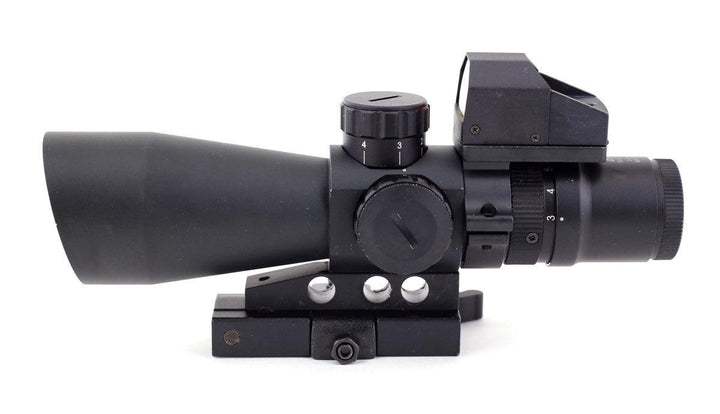 NcSTAR USS Mark III Tactical Mil-Dot 3-9X42/Scope Adaptor Mount/Red Dot Combo