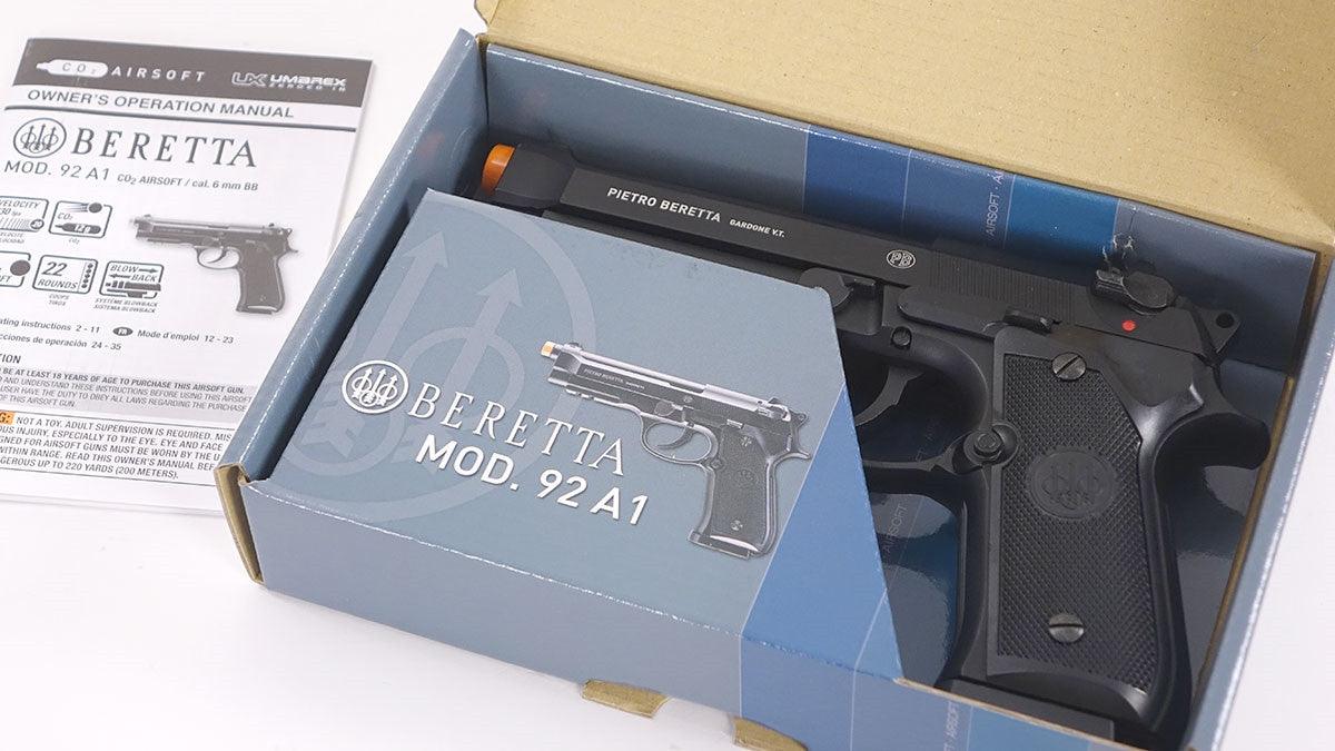  Beretta M92 A1 - Pistola de aire comprimido automática con CO2  de 0.236 in, pistola de Airsoft Beretta M92 A1 : Deportes y Actividades al  Aire Libre