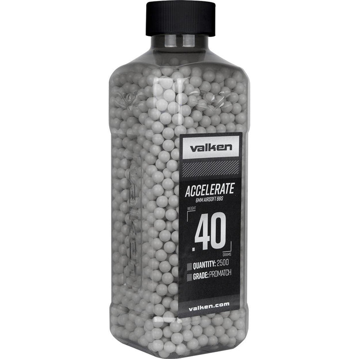 Valken Accelerate White Airsoft BBs - Bottle