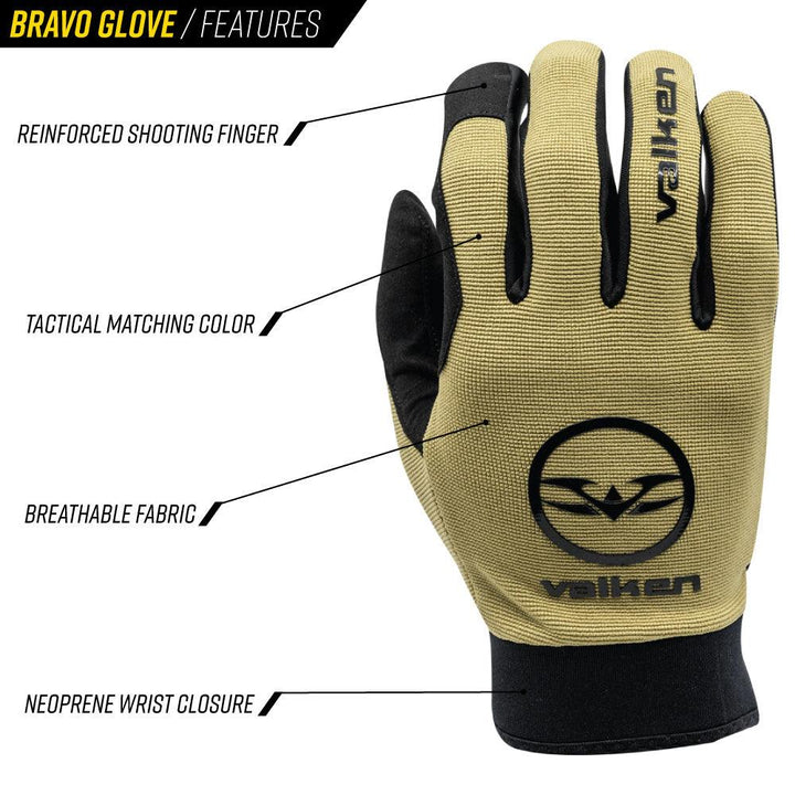 Valken Full Finger Bravo Airsoft Gloves