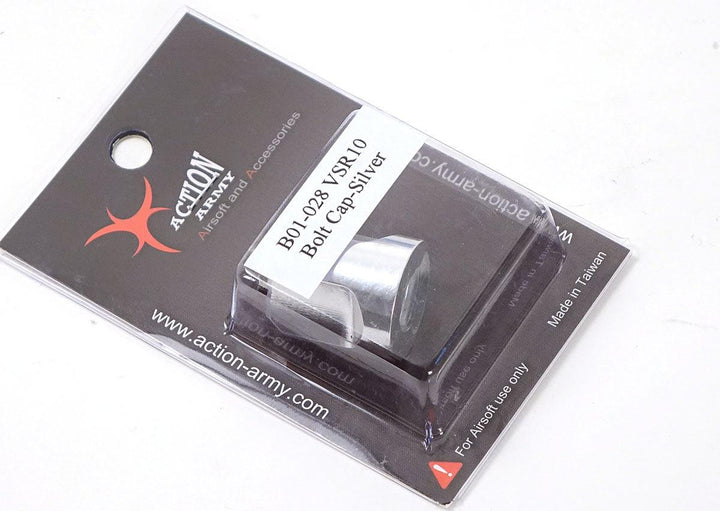 Action Army VSR-10 Bolt End Cap - Silver