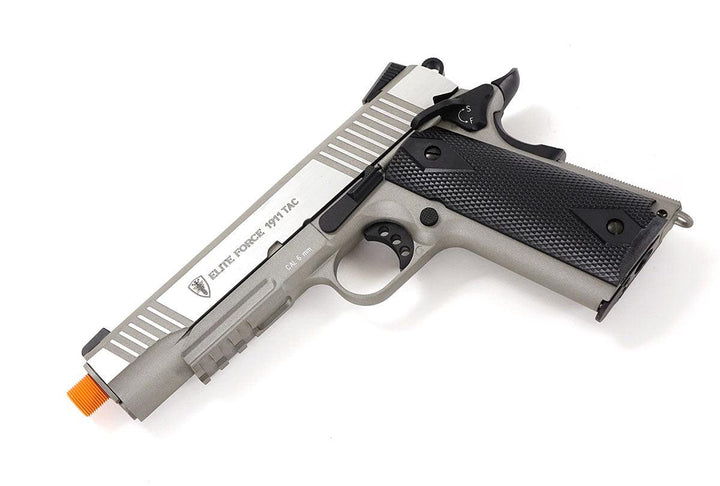 Elite Force 1911 Tactical Blowback Gas Gun (CO2) - Stainless Silver