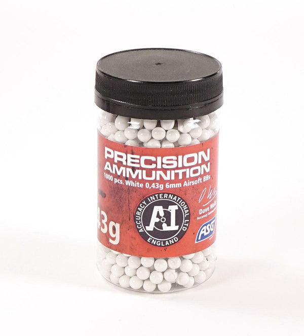 ASG .43g BBs White 1000 Count Bottle