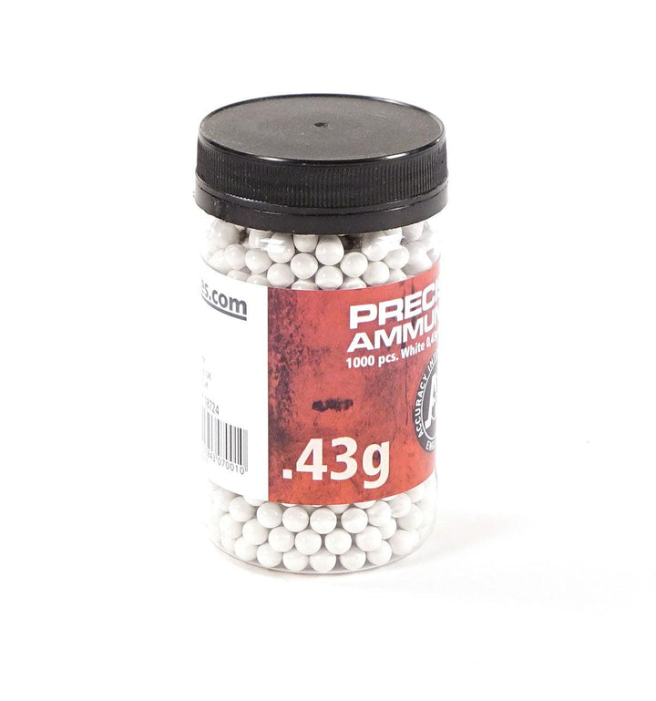 ASG .43g BBs White 1000 Count Bottle