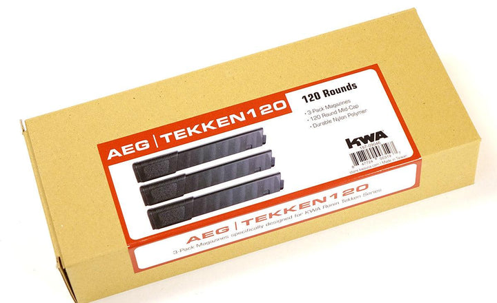 KWA TK45 Tekken 120-round Midcap AEG Magazine (3-pack)