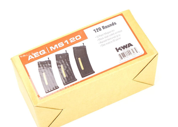 KWA M4 MS 120-Round Midcap AEG Magazines (3-Pack)