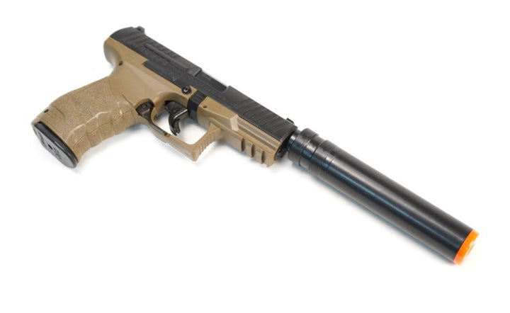 Walther PPQ Spring Pistol - Tan - Combat Kit w/Suppressor