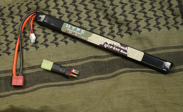 HYPE 7.4v 1000mAh Li-Po Battery - Stick (Skinny Thin) - Universal