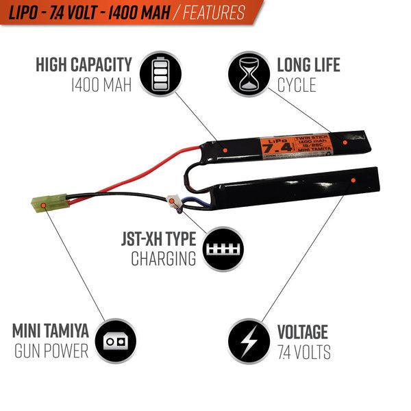 Valken 11.1v 1000mAh Stick Lipo Battery – Airsoft Atlanta